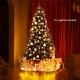 7.5 feet hinged artificial black Christmas tree with 1258 branch tips, perfect for customizable holiday decor.