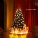6 feet hinged artificial Christmas tree with black design, featuring 1036 branch tips for realistic appearance, perfect.