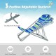 Portable beach chair set of 2 with blue fabric, featuring a 3-position adjustable backrest for outdoor relaxation.