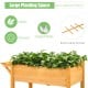 Elevated planter box kit with 8 grids, made of durable fir wood, ideal for growing herbs, flowers, and vegetables.