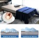 Folding rollaway bed with memory foam mattress, featuring a sturdy metal frame and compact design for easy storage.
