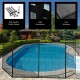In-ground swimming pool safety fence, 4 x 12 feet, durable mesh fabric, high-quality aluminum, ideal for child safety.