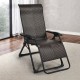 Zero gravity lounge chair in breathable rattan with adjustable design, perfect for outdoor relaxation in summer.