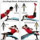Adjustable blue abdominal twister trainer bench for various exercises, targeting multiple muscle groups at home or gym.