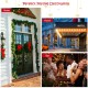 9 ft pre-lit Christmas garland with red berries and 50 LED lights, perfect for festive indoor or outdoor decoration.