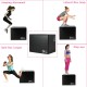 3-in-1 foam jumping box in black, showing 24" height for jump training, made of durable 500D PVC mesh for stability.