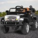 Black 12V kids ride-on truck with MP3, LED lights, and parental remote control for safe outdoor fun.