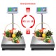 Digital floor platform scale with stainless steel surface, ideal for weighing up to 660 lbs in postal or industrial.