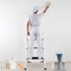 Folding 3-step ladder with handgrip, anti-slip platform, ideal for home or office use to reach high places safely.