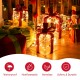 Lighted gift boxes with 60 LED lights, waterproof and durable, perfect for indoor and outdoor Christmas decorations.