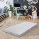 Folding sofa bed foam mattress in light gray, featuring handles and zip-off cover, ideal for yoga or as a spare bed.
