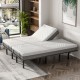 Adjustable bed with gel memory foam mattress, featuring a dual USB port and remote control for customizable comfort.