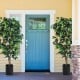 6 feet artificial Ficus silk tree with realistic leaves in a black pot, ideal for home entrance or office decor.