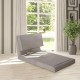 Convertible gray lounger sofa sleeper bed in adjustable position, perfect for small spaces and versatile use.