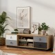 Modern 55-inch TV stand with two storage cabinets, featuring engineered wood and a stylish design for organized living.