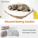Plush perch cushion for cat tree, featuring removable and machine washable design for elevated resting comfort.