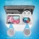 Portable semi-automatic washing machine with 18lbs washing and 8lbs drying capacity, ideal for apartments and dorms.