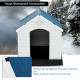 Plastic waterproof ventilated pet puppy house with tough PP material, ideal for indoor and outdoor use.