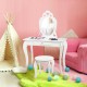 Kids princess makeup dressing table set in white with mirror, large drawer, and pine legs, perfect for bedrooms and.