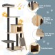 5-tier wooden cat tower featuring a large condo, jumping platforms, and a top perch for playful relaxation.