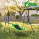 Green 60-inch platform tree swing with solid steel frame, supporting 700 lbs, ideal for backyard fun and easy assembly.