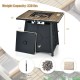 28-inch propane gas fire pit table with stainless steel burner, lava stone, and waterproof cover for outdoor gatherings.