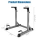 Adjustable dip-up station with heavy-duty steel construction, non-slip foot pads, and customizable height for versatile.