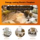 28-inch electric fireplace with remote, featuring a realistic flame effect and adjustable heating modes for up to 400.