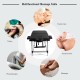 Portable adjustable massage table in black, featuring a sturdy aluminum frame, suitable for spa and facial treatments.