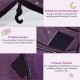 Portable indoor privacy play tent featuring a tablet pocket, corner pockets, and a hook for lanterns or speakers.