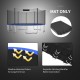High-elastic PP replacement jumping mat for 12 ft trampolines, featuring durable fabric and upgraded 8-row stitching.