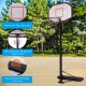 Height adjustable 43-inch basketball hoop with premium backboard and all-weather nylon net, ideal for indoor or outdoor.