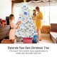 Hinged 6' artificial Christmas tree with thick branches, ideal for festive home decoration and easy storage.