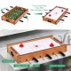 2 in 1 air hockey and foosball game table with smooth surface, scoreboard, and included game components for.