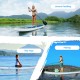 10 feet inflatable stand up paddle board with adjustable paddle, ideal for leisure paddling, yoga, and fishing.