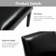 Modern PU leather executive arm chair with ergonomic design and smooth black finish for comfortable seating.