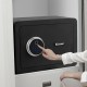 2-layer security safe deposit box with electronic panel and fingerprint access, ideal for securing valuables at home.