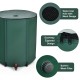 53-gallon portable collapsible rain barrel with dual-way zippered design and built-in mesh filter for easy water.
