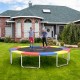 Multicolor trampoline replacement safety pad with EPE foam, providing edge-to-edge protection for safe jumping.