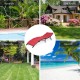 Folding patio lounger chair in red with premium wicker, ideal for poolside, beach, or backyard relaxation.