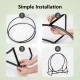 Step-by-step assembly instructions for the 30-inch tubular steel log hoop firewood storage rack.