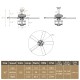 50-inch noiseless ceiling fan with explosion-proof glass lampshades, featuring reversible blades for year-round comfort.
