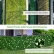 Expandable faux ivy privacy screen fence panel with white flowers, ideal for enhancing privacy and aesthetic appeal.