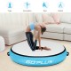 Inflatable 40-inch gymnastic mat in blue, ideal for yoga, gymnastics, and stretching, featuring an anti-slip surface.