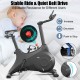 Magnetic resistance stationary bike with adjustable seat, quiet belt drive, and LCD monitor for home gym workouts.