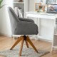 Swivel accent chair with breathable linen upholstery and beech wood legs, ideal for study or relaxation in any space.