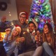 Snow-flocked 5 feet pre-lit Christmas tree with 140 LED lights and remote control, perfect for festive celebrations.