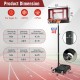Adjustable 4.3-8.2 FT portable basketball hoop with wheels and shatterproof backboard for outdoor play.