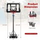 Adjustable 4.25-10 feet basketball hoop system with shatterproof backboard and two weather-resistant nets, ideal for.