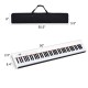 88-key BX-II portable digital piano in white with touch-sensitive keys and included carrying case for easy transport.